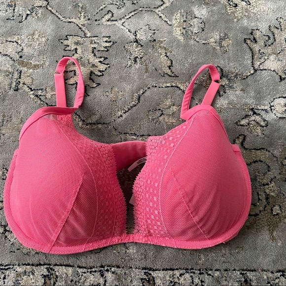 Victoria Secret Incredibles Plunge Bra Pink Size 34DDD - Picture 5 of 17
